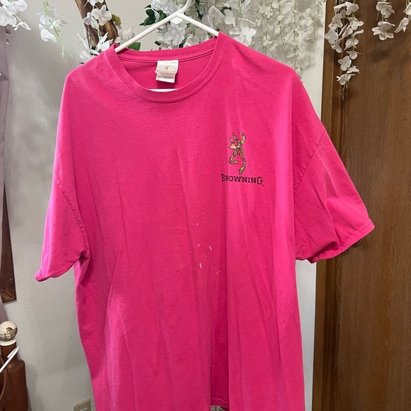 Browning Pink Graphic T-Shirt VINTAGE 💖🤎 - Picture 1 of 5